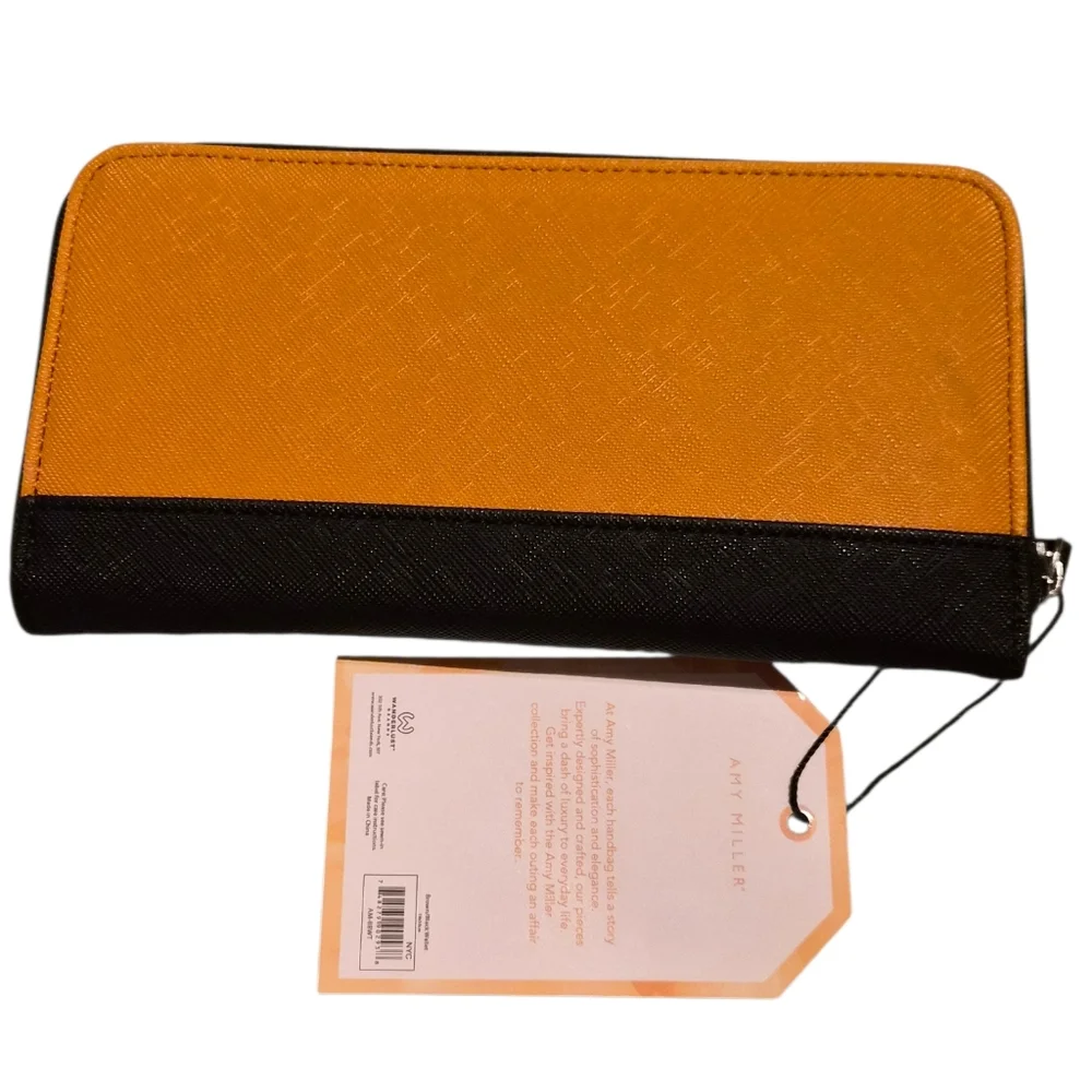 Amy Miller Zip-Around Wallet | Two-Tone | Card Organizer
